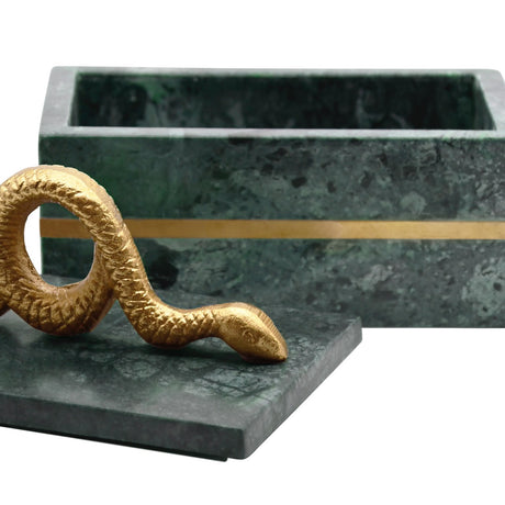 Boa Green Marble Box by Worlds Away