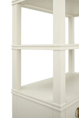Worlds Away Brooke Antique White Etagere at Fig Linens and Home - Detail