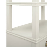 Worlds Away Brooke Antique White Etagere at Fig Linens and Home - Detail 2