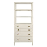 Worlds Away Brooke Antique White Etagere at Fig Linens and Home - Front