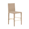 Counter Stool - Burbank Rope and Antique Brass Counter Stool by Worlds Away - Angle View 1