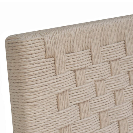 Counter Stool - Burbank Rope and Antique Brass Counter Stool by Worlds Away - Detail of Basketweave