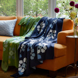 Banhi Sage Green Throw Blanket by John Robshaw at Fig Linens and Home on Sofa