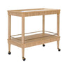 Bar Cart Angle View - Dublin Natural Oak Bar Cart by Worlds Away at Fig Linens and Home