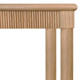 Bar Cart Corner Fluting View - Dublin Natural Oak Bar Cart by Worlds Away at Fig Linens and Home