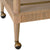 Bar Cart Casters View - Dublin Natural Oak Bar Cart by Worlds Away at Fig Linens and Home