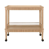 Bar Cart Front View - Dublin Natural Oak Bar Cart by Worlds Away at Fig Linens and Home