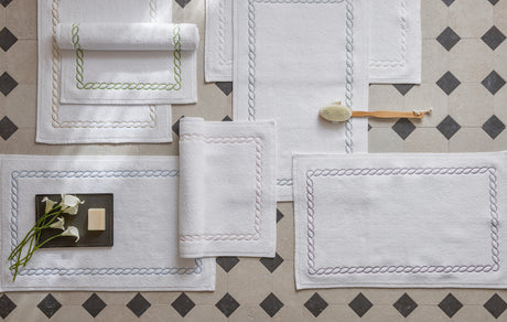 Classic Chain Small Bath Rug | Matouk Rugs at Fig Linens and Home
