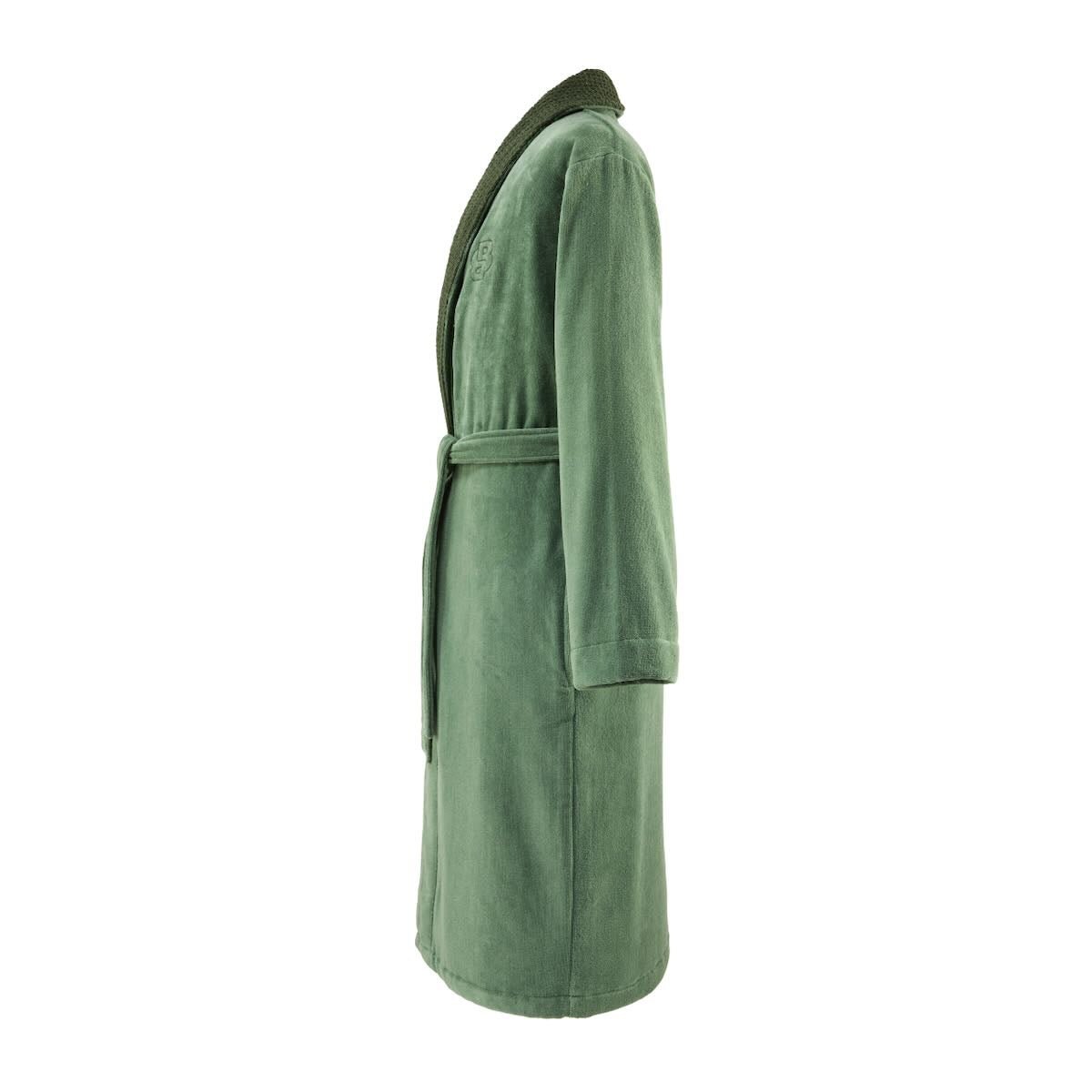 Yves Delorme Hugo Boss Double B Cypres Shawl Collar Bathrobe (Men's) by Yves Delorme - Shawl Collar Bathrobe (Men's) Medium Double B Cypres at FIG LINENS AND HOME - 2