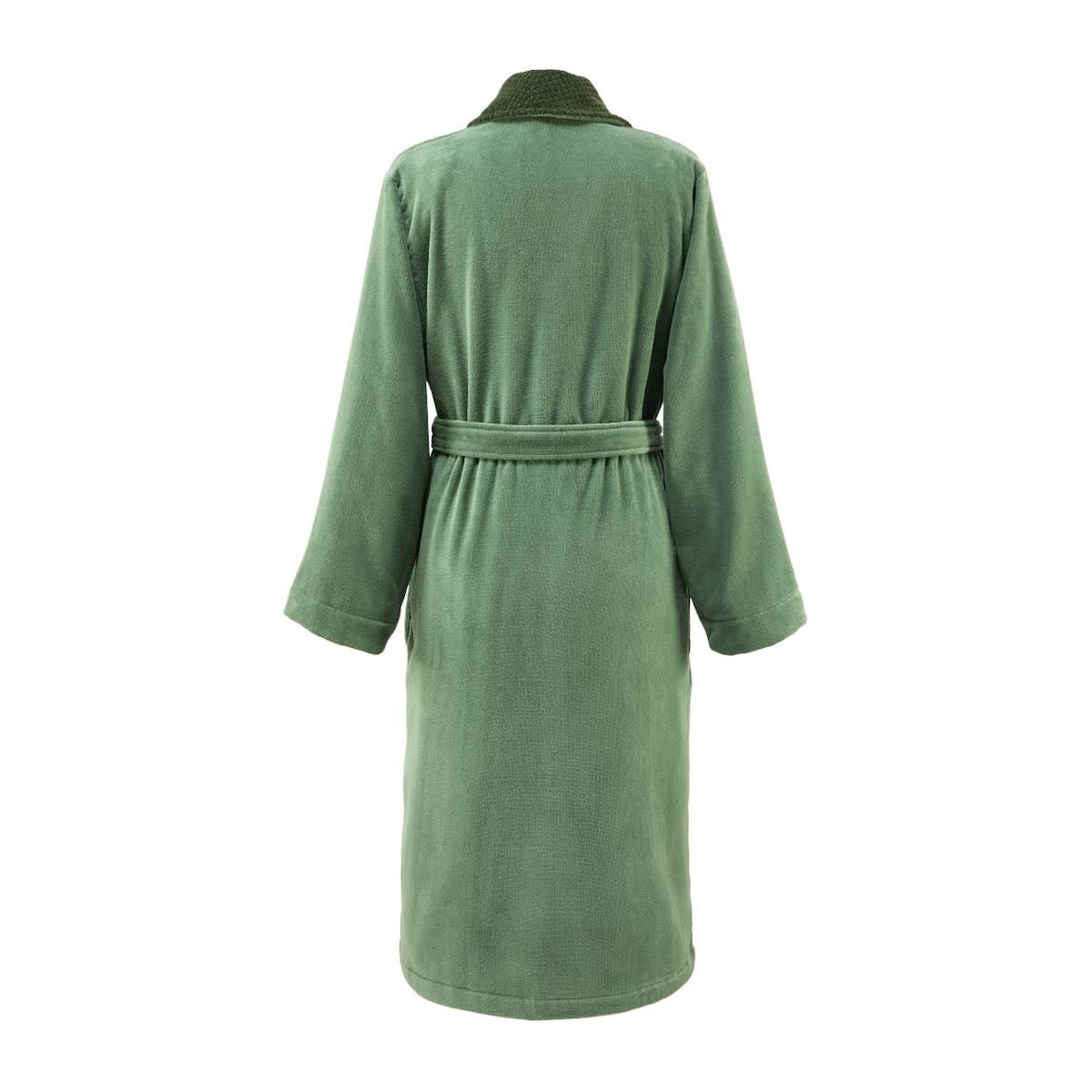 Yves Delorme Hugo Boss Double B Cypres Shawl Collar Bathrobe (Men's) by Yves Delorme - Shawl Collar Bathrobe (Men's) Medium Double B Cypres at FIG LINENS AND HOME - 4