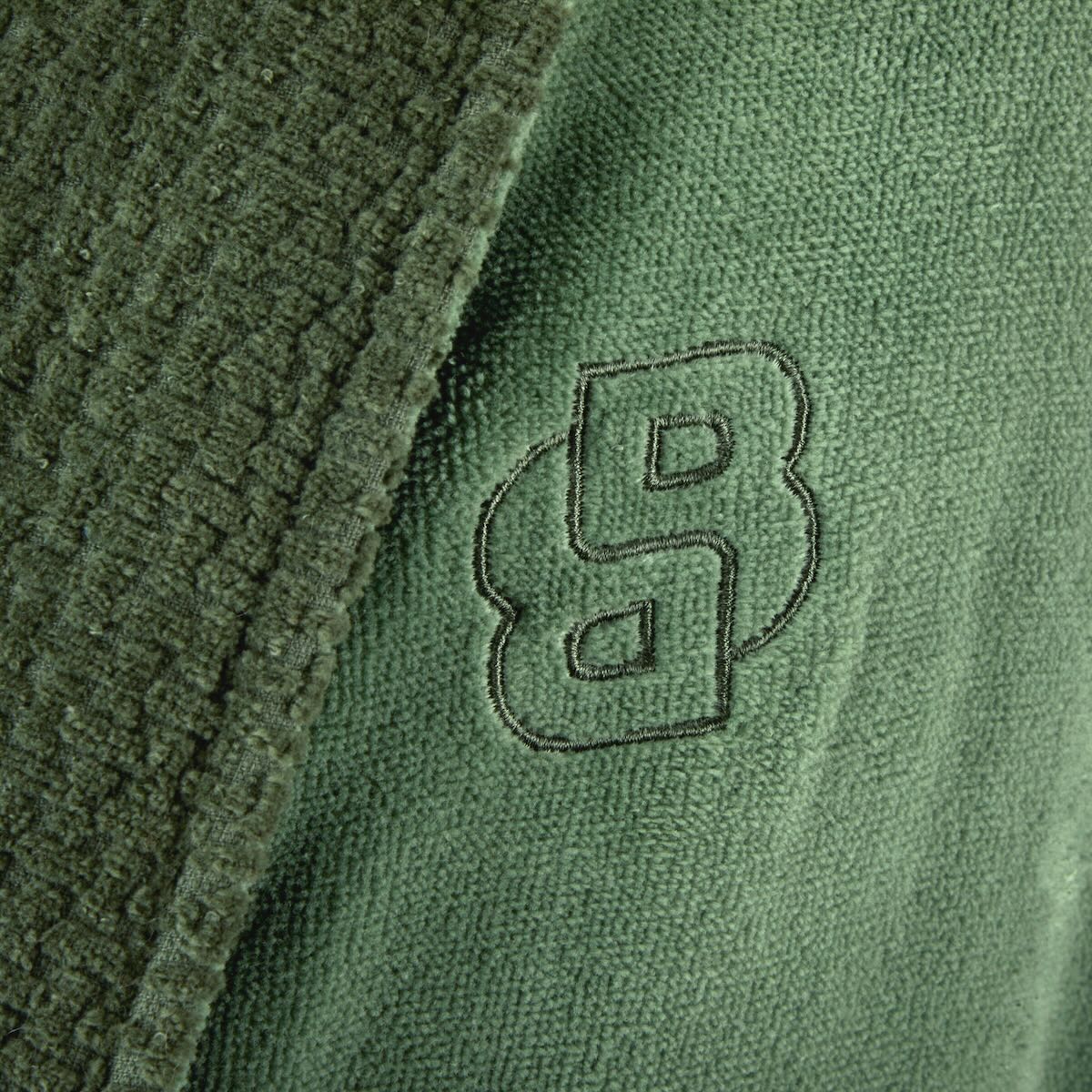 Yves Delorme Hugo Boss Double B Cypres Shawl Collar Bathrobe (Men's) by Yves Delorme - Shawl Collar Bathrobe (Men's) Medium Double B Cypres at FIG LINENS AND HOME - 7