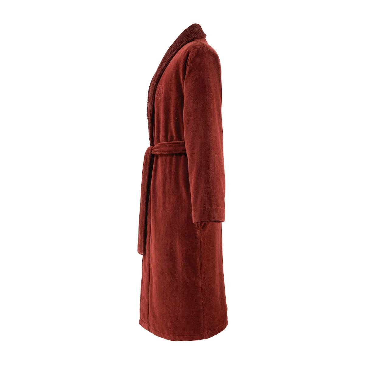 Robe - Hugo Boss Double B Lava Shawl Collar Bathrobe (Men's) by Yves Delorme - Side