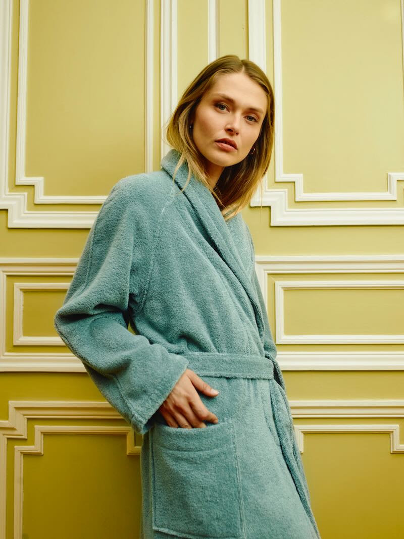 Lifestyle Etoile Fjord Unisex Robe by Yves Delorme at Fig Linens and Home