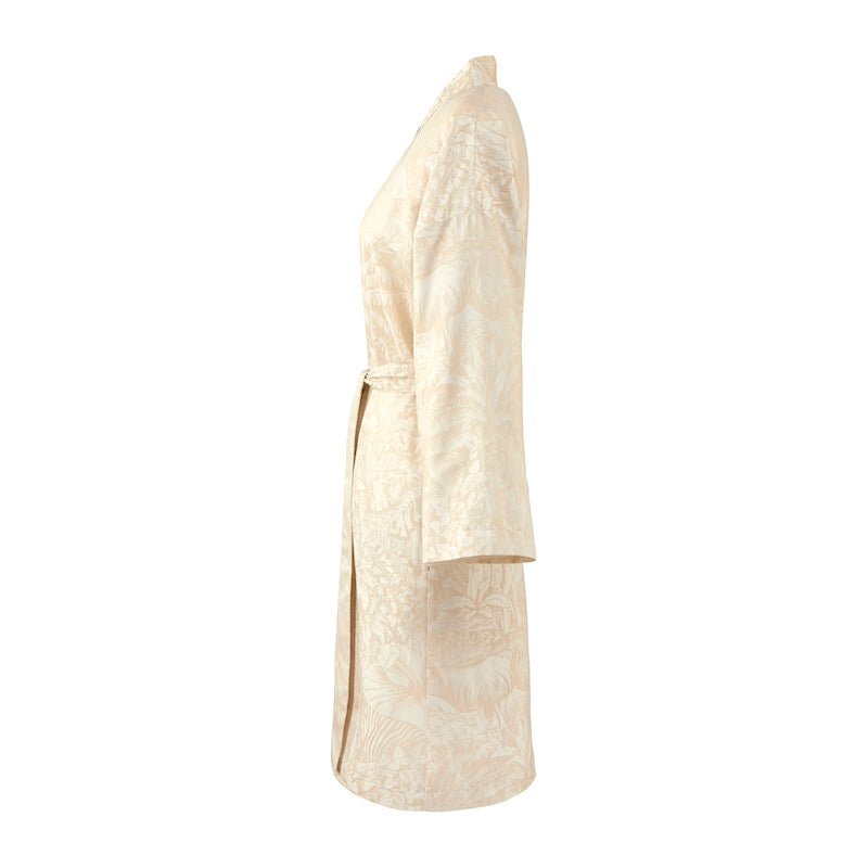 Bath Robe - Faune Organic Cotton Kimono | Yves Delorme Women's Robes - Side View of Robe