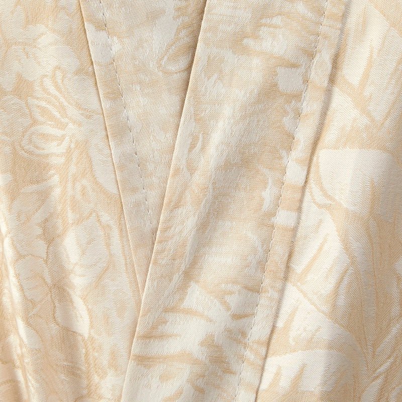 Bath Robe - Faune Organic Cotton Kimono | Yves Delorme Women's Robes - Detail View of Robe Pattern