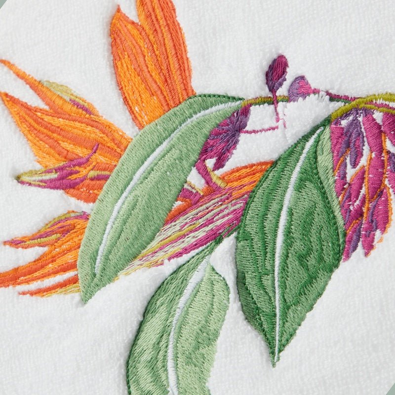 Detail of Yves Delorme Bath Towel - Parfum Embroidery Terrycloth Towels at Fig Linens and Home