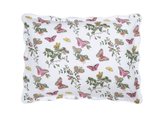 Baudin Butterfly King Sham 21 x 36, 1" flange Pink | Matouk Schumacher at Fig Linens and Home