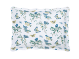 Baudin Butterfly Standard Sham 21 x 27, 1" flange Prussian Blue | Matouk Schumacher at Fig Linens and Home