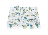 Baudin Butterfly King Duvet Cover 108 x 96, 1" flange Prussian Blue | Matouk Schumacher at Fig Linens and Home