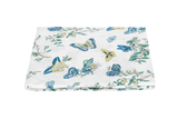 Baudin Butterfly Cal King Fitted 17" pocket Prussian Blue | Matouk Schumacher at Fig Linens and Home