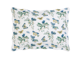 Baudin Butterfly Quilted King Sham 21 x 36, 1" flange Prussian Blue | Matouk Schumacher at Fig Linens and Home