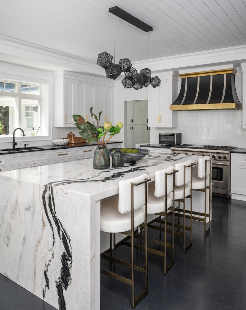 Baylor Bronze & White Vinyl Counter Stool