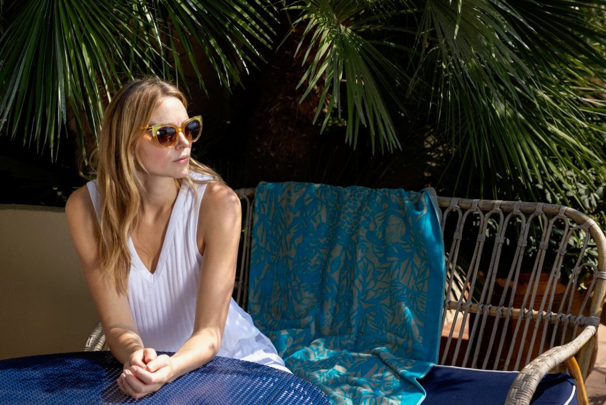 Beach Towel - Sao Lagon Yves Delorme Organic Cotton Pool or Beach Towel 4