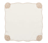 Beachcomber Napkins in White & Natural Set of 4 by Kim Seybert at Fig Linens and Home Open Flat