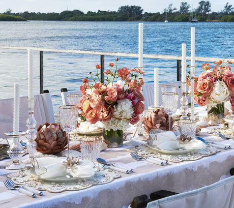 Beachcomber Placemat in Natural, Ivory & Gold Set of 2 by Kim Seybert at Fig Linens and Home 6