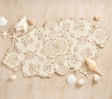 Beachcomber Table Runner in Natural, Ivory & Gold by Kim Seybert at Fig Linens and Home 2