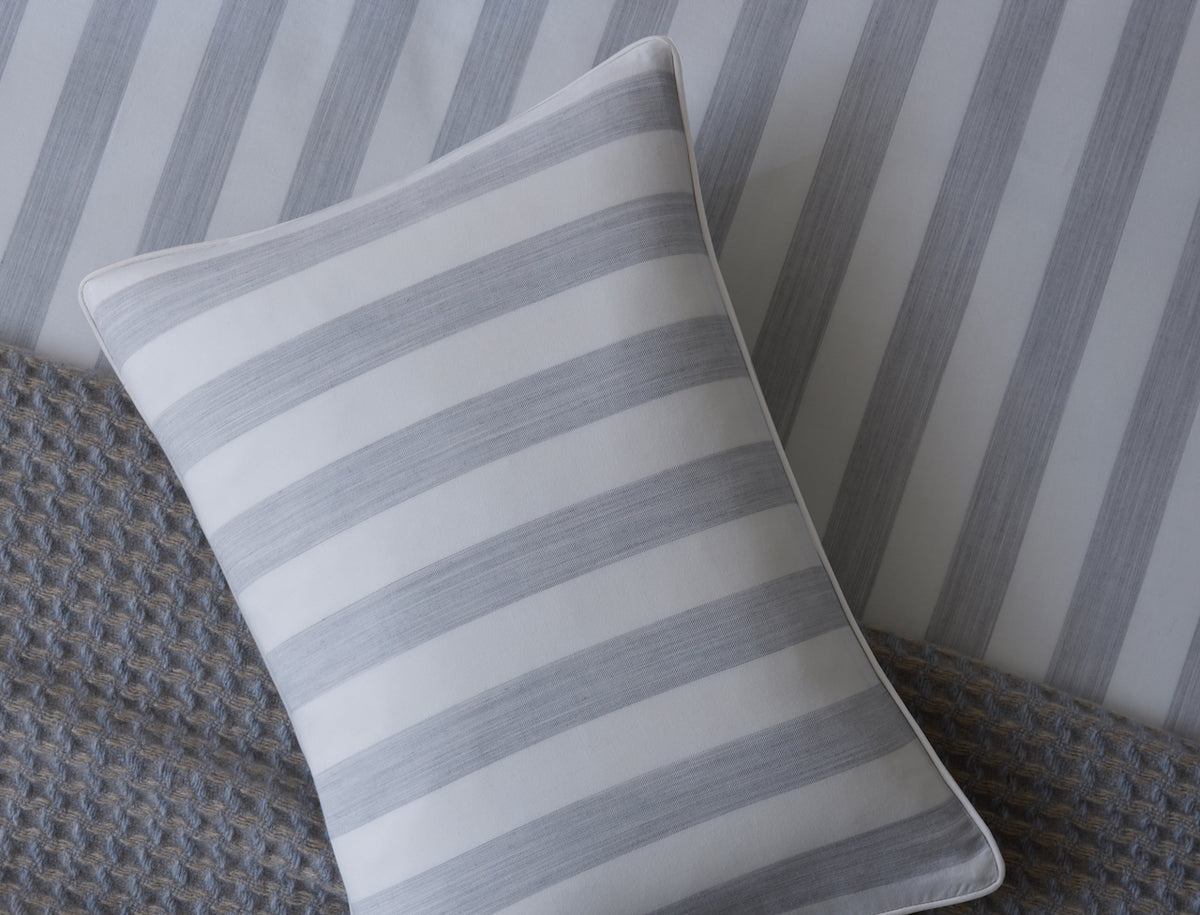 Lana Stripe Silver Sham by Matouk