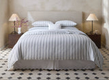 Lana Stripe Silver Duvet Cover by Matouk