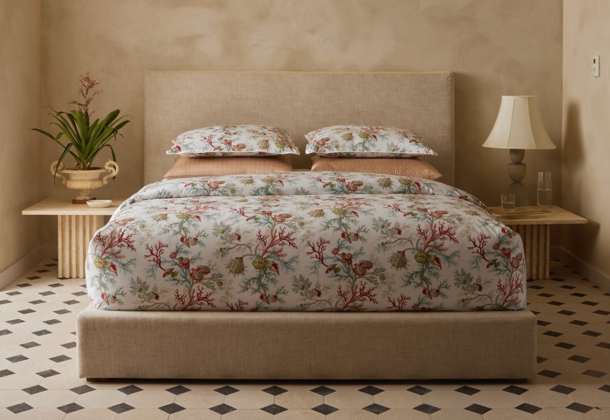 Del Tesoro Coral Bedding by Matouk Schumacher at Fig Linens and Home