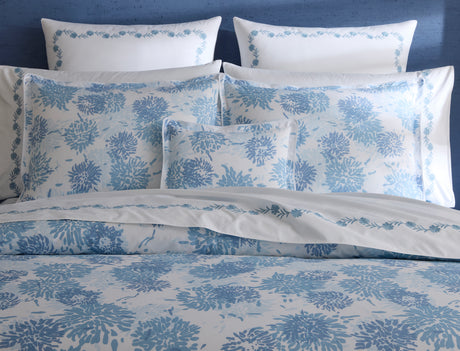 Chrysanthemum Blue Bedding by Matouk x Tillett at Fig Linens and Home - Lifestyle 4