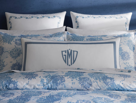 Chrysanthemum Blue Bedding by Matouk x Tillett at Fig Linens and Home - Lifestyle 5