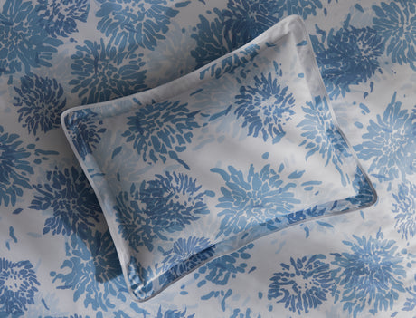 Chrysanthemum Blue Bedding by Matouk x Tillett at Fig Linens and Home - Lifestyle 3