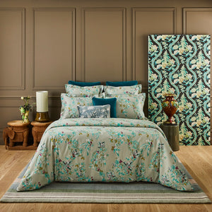 Yves Delorme Bedding - Alcazar Organic Cotton Duvet Covers, Pillow Shams and Bed Sheets