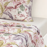 Flat Sheet on Bed - Yves Delorme Fresque Bedding Organic Cotton at Fig Linens and Home