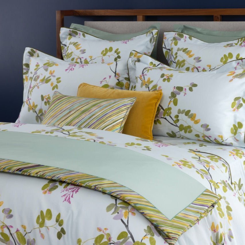 Yves Delorme Counterpane - Luciole Silk Bed Runner at Fig Linens and Home on Bed