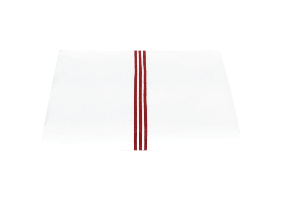 Matouk Bel Tempo King Duvet Cover 108 x 96, 3" flange Red