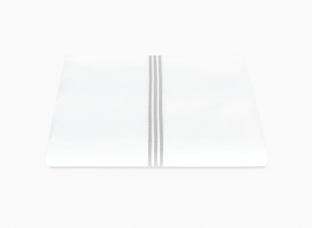 Matouk Bel Tempo Full/Queen Duvet Cover 90 x 96, 3" flange Silver