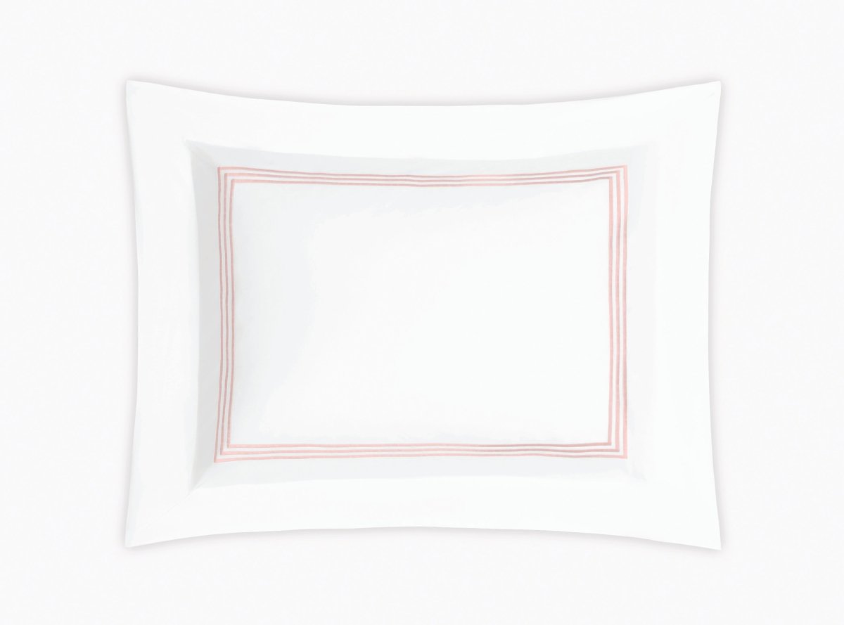 Matouk Bel Tempo King Sham 21 x 36, 3" flange Blush