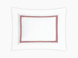 Matouk Bel Tempo King Sham 21 x 36, 3" flange Red