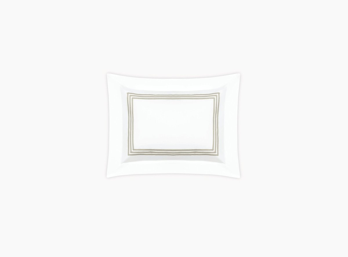 Matouk Bel Tempo Boudoir Sham 12 x 16, 2" flange Almond