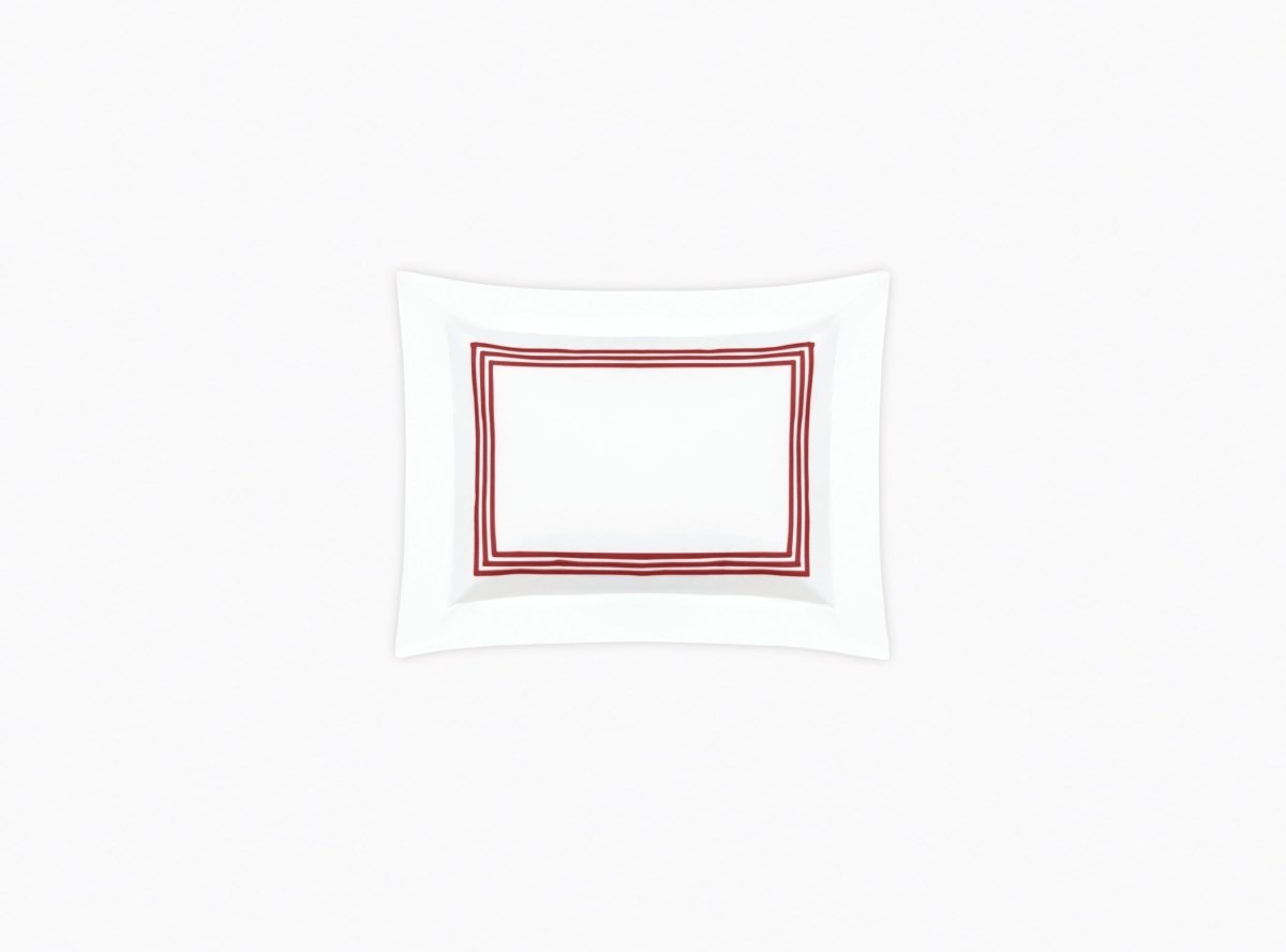 Matouk Bel Tempo Boudoir Sham 12 x 16, 2" flange Red