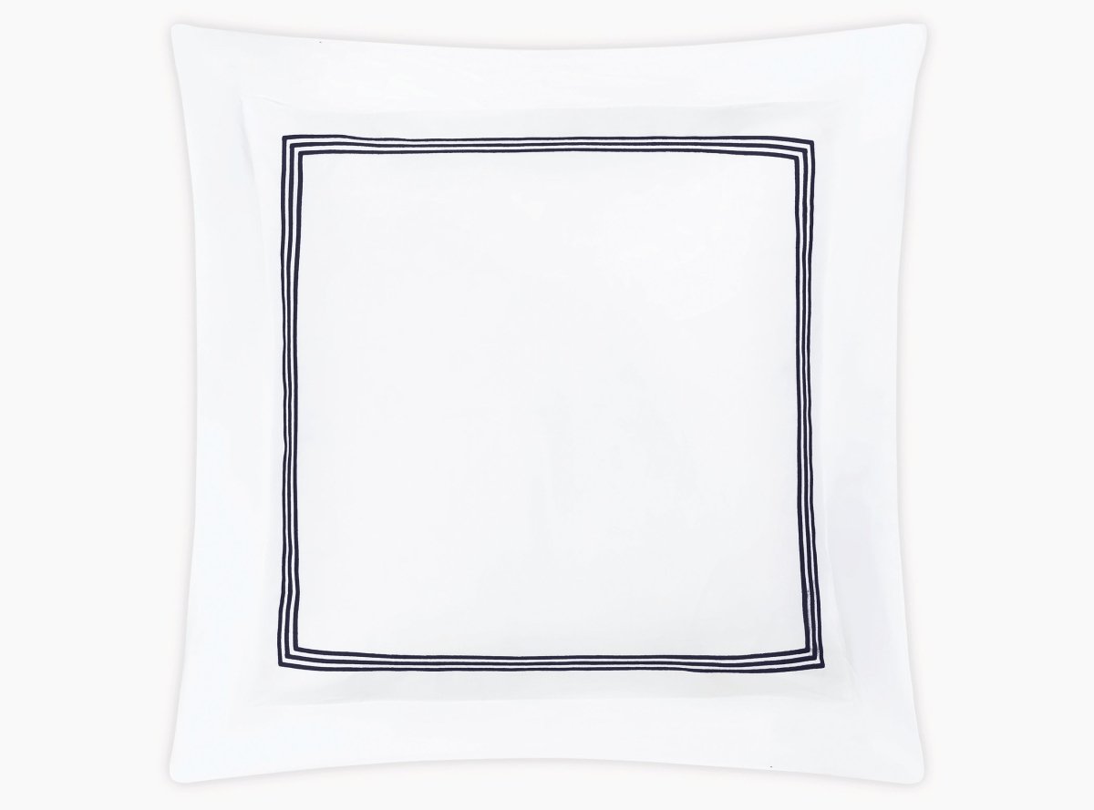 Matouk Bel Tempo Euro Sham 27 x 27, 3" flange Navy