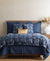 Pillows on Bed - Blossom Decorative Pillows Blue by Ann Gish at Fig Linens and Home
