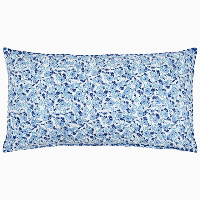 Ipsita Indigo Bolster by John Robshaw at Fig Linens and Home - 1