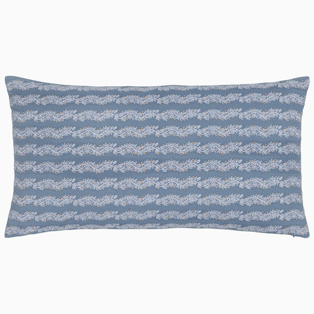 Omkar Slate Bolster by John Robshaw at Fig Linens and Home - 1