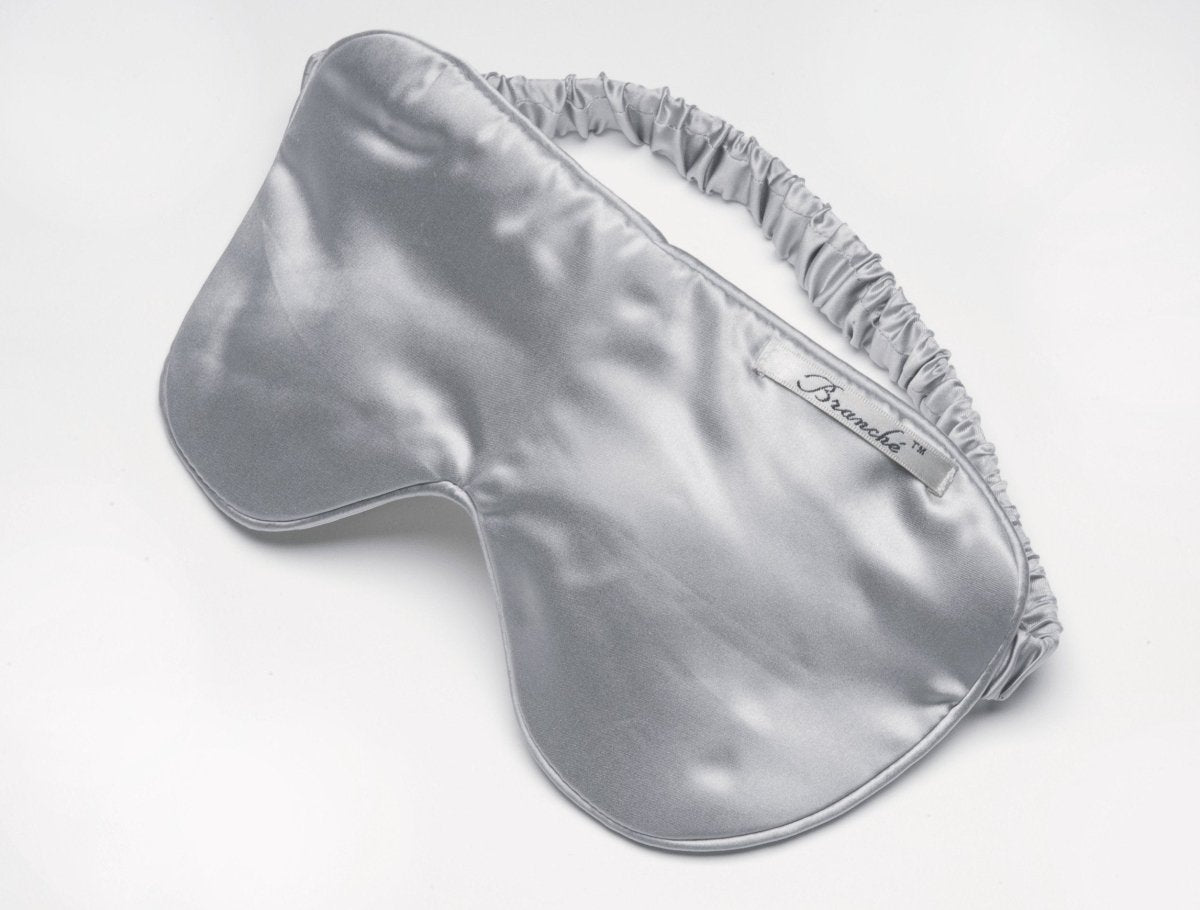 Branché Belle De Nuit Silk Eye Masks | Fig Linens silver